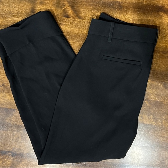 Vince Women's Black Cuffed Trouser Pant - Size 8 - Picture 1 of 5
